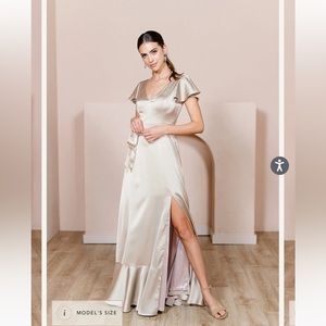 Revelry Thalia Dress- Soft Champagne Size 6